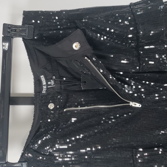Steve Madden Black Duo Sequined Cargo Pant - SZ S - NWT - Picture 7 of 10